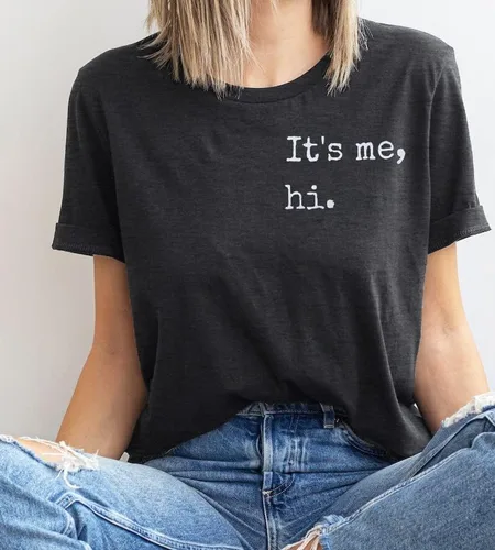 Vista 3 de Camiseta con texto en inglés "It's Me Hi I'm The Problem" para mujer, camiseta de música country Swift Top Nashville Vintage Concert Shirts