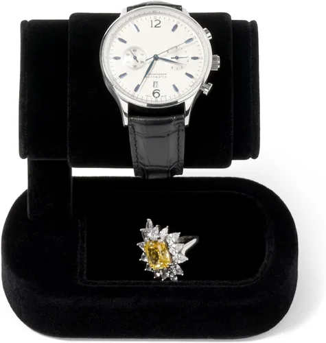 Vista 4 de Oirlv Soporte de exhibición de reloj individual Soporte de reloj de pulsera Negro