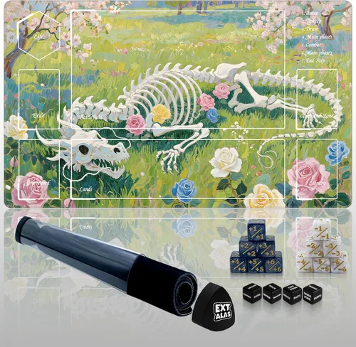 Vista 20 de Tapete MTG TCG -Incluye tubo de almacenamiento y 7 dados-¡Experimenta calidad de primer nivel y alfombrilla impermeable y antideslizante con bloqueo
