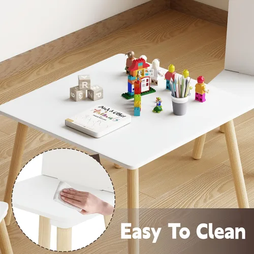Vista 4 de Juego de mesa y 2 sillas para niños, 3 piezas juego de mesa y silla para niños, juegos de mesa y sillas para niños, mesa de juego para niños