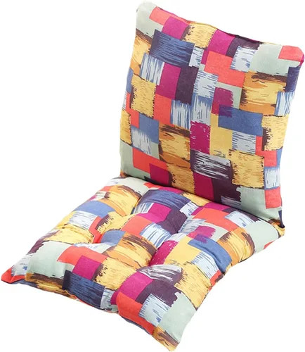 Vista 9 de Cojín para silla de respaldo alto, cojines y cojines de silla de alta calidad, cojín de respaldo y asiento con lazos para patio, jardín, oficina