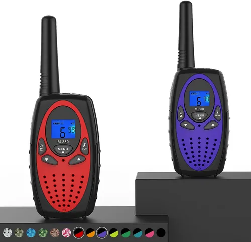 Vista 9 de Walkie Talkies para adultos, Topsung M880 FRS Radio bidireccional de largo alcance con clip para cinturón VOX/Talky de mano con 22 canales 3 millas