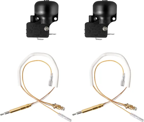 Vista 8 de Termopar e interruptor de inclinación para calentador de patio, termopar e interruptor de descarga kit de reparación para propano, tubo de vidrio