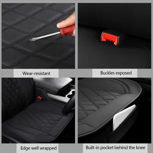 Vista 5 de MIROZO 2 piezas de fundas para asientos delanteros para Dodge Ram, cubierta impermeable para asiento de camión compatible con RAM 1500 2500 3500