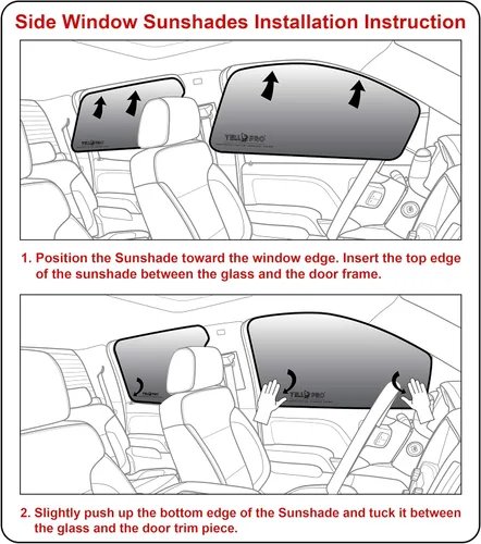 Vista 9 de YelloPro - Parasol para asiento delantero para ventana lateral (juego de 2) ajuste personalizado para Hyundai Elantra Sedan 2021, 2022, 2023, 2024
