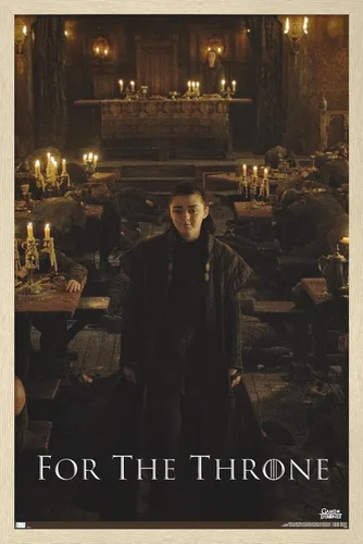 Vista 7 de Trends International Juego de tronos - Póster de pared de Arya Stark, 14.725 x 22.375 pulgadas, versión enmarcada de madera de granero