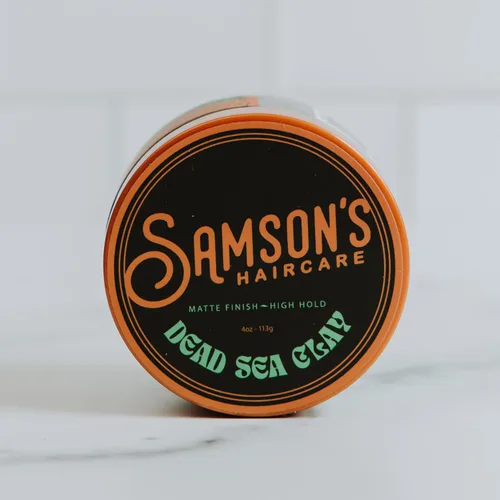 Vista 2 de SAMSON'S HAIRCARE Arcilla para peinar el cabello del Mar Muerto, nutritiva y revitalizante, con sal marina hawaiana negra, alta sujeción, acabado