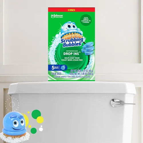Vista 6 de Scrubbing Bubbles pastilla de limpieza para retrete, 5 unidades, 7.1 onzas