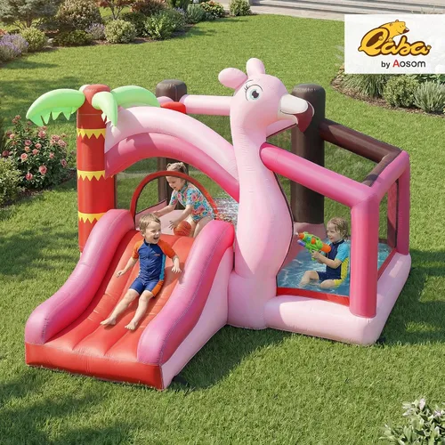 Vista 2 de Qaba Casa inflable de la despedida para los niños 4-en-1 saltando animoso