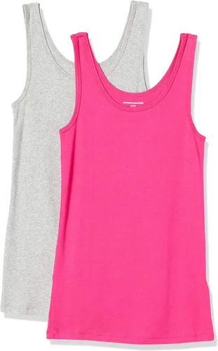 Vista 21 de Amazon Essentials - Camiseta sin mangas de corte entallado para mujer Aqua Blue/French Blue