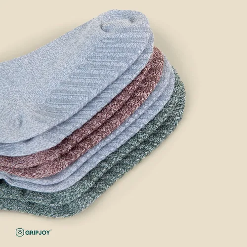 Vista 2 de Gripjoy Calcetines para niños pequeños con agarres, calcetines antideslizantes para niños, 4 pares