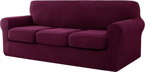 Vista 34 de CHUN YI Fundas de terciopelo para sofá de 4 piezas para sofá de 3 cojines, funda de sofá antideslizante resistente al agua, protector de muebles