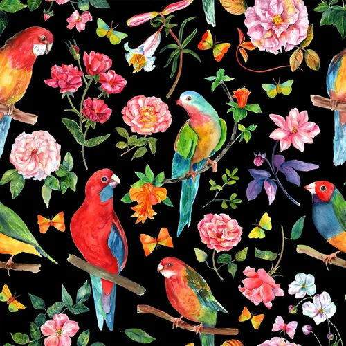 Vista 10 de Papel tapiz de 24 x 118 pulgadas de ancho, diseño floral de peonía y pájaro, papel tapiz de hojas de vinilo extraíble, autoadhesivo de mariposa