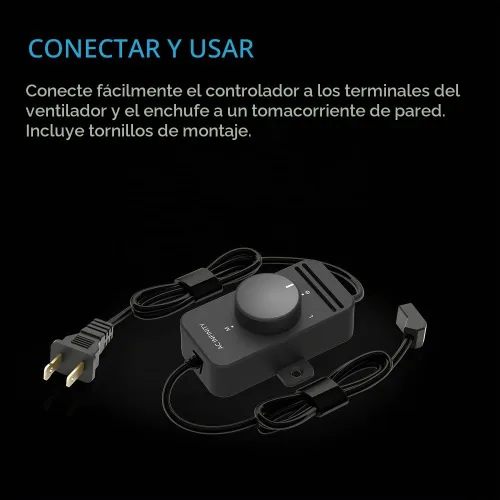 Vista 3 de AC Infinity Controlador de velocidad de ventilador de CA, ventiladores