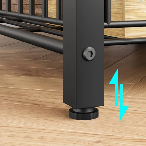 Vista 8 de IDEALHOUSE Estante para hornear de cocina, soporte para horno de microondas Negro (Rustic Black)