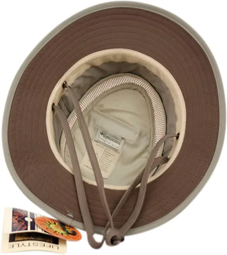 Vista 3 de Sombrero de pescador unisex Safari Sun con corona de malla transpirable