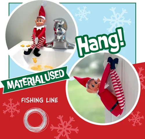 Vista 6 de SCS Direct Elf Upgrade Kit completo de bricolaje - Pose, cuelga, dobla tu elfo de Navidad - Todo lo que necesitas para hacer que tu muñeca