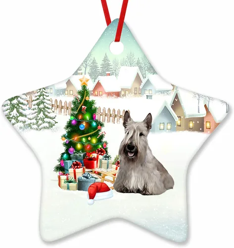 Vista 56 de Prezzy Airedale Terrier - Adorno para decoración de árbol de Navidad, regalos lindos para amantes de los perros, para familiares y amigos, nuevo