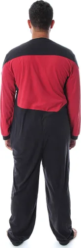Vista 2 de INTIMO Star Trek - Traje de una pieza para hombre, de la próxima generación, TNG Picard, Comando, Rojo