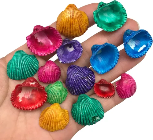 Vista 11 de PEPPERLONELY Conchas marinas teñidas de colores surtidos, 5 onzas, tamaño 1/4 pulgada