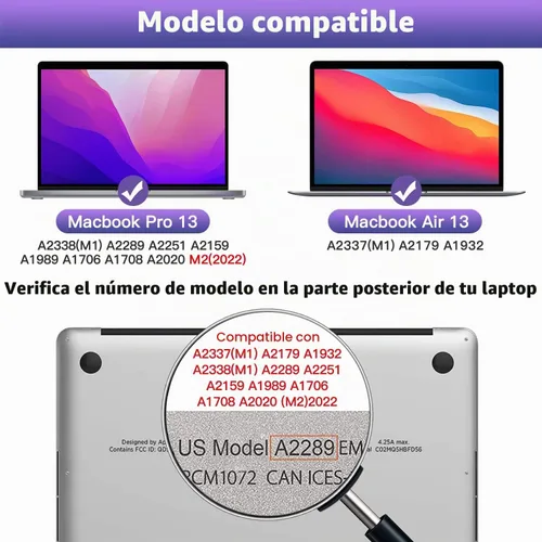 Vista 6 de F FORITO Paquete de 2 protectores de pantalla anti luz azul compatibles con MacBook Pro 2022 de 13 pulgadas con chip M2 y MacBook Air de 13