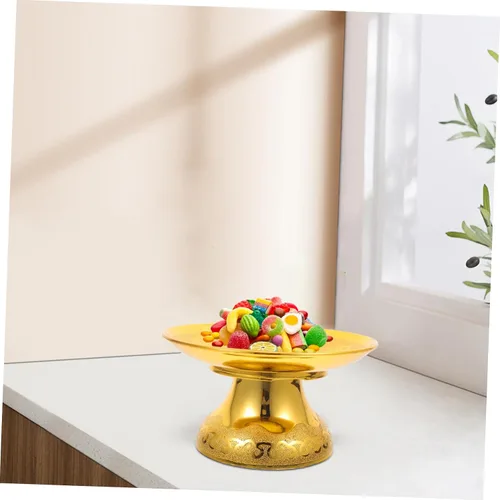 Vista 5 de DECHOUS Plato de adoración budista con bandeja de frutas para decoración del hogar de Buda
