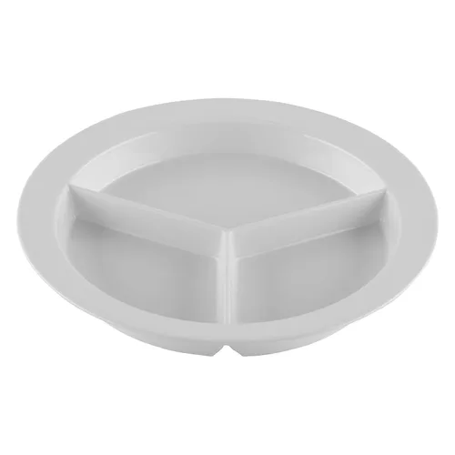 Vista 29 de G.E.T. CP-530-T Tan 9" 3-Compartment Plate, Break Resistant Dishwasher Safe Melamine Plastic, Supermel Collection (Pack of 12)
