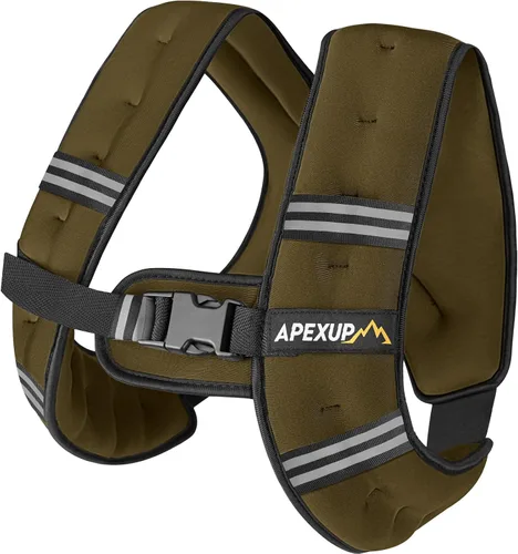 Vista 43 de APEXUP - Chaleco con peso de 5, 10, 15, 20, 25 y 30 libras para hombre y mujer, con rayas reflectantes, equipo para entrenamiento de fuerza y correr