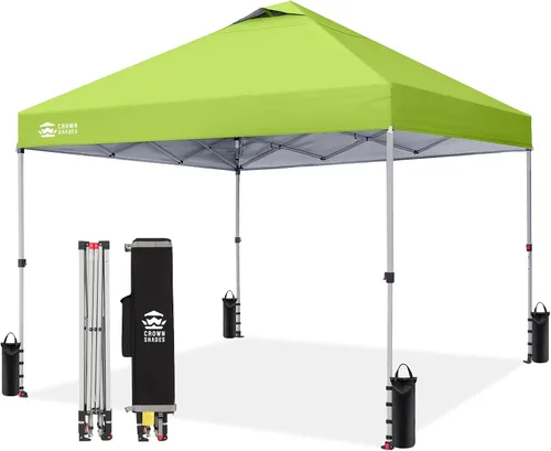 Vista 33 de CROWN SHADES Toldo desplegable de 8 x 8 pulgadas, tienda de campaña de playa con instalación CenterLok de un empuje, parasol fácil para exteriores