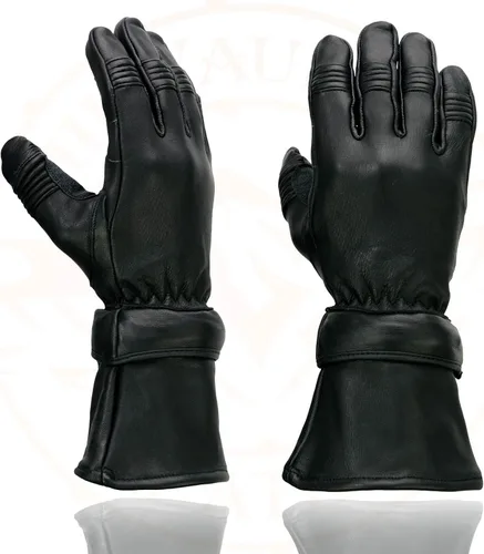 Vista 4 de Shaf International Guantes de guantelete con cremallera para hombre