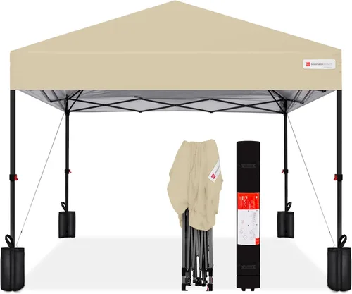 Vista 17 de Best Choice Products Carpa Toldo Desplegable de 10x10 pies para Instalación de 1 Persona, Refugio Portátil Instantáneo con Botón de 1 Toque
