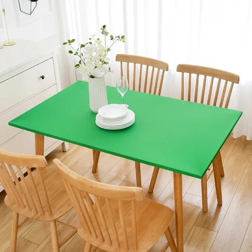 Vista 37 de Wolkemer Mantel Cuadrado Ajustado de Spandex Elástico Rojo Cubierta para Mesa de Cóctel con Borde Elástico Cobertor de Mesa para Comedor Boda Fiesta