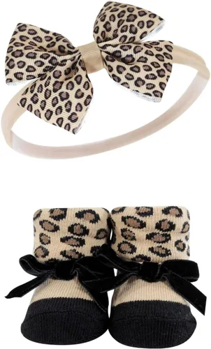 Vista 3 de Hudson Baby baby-girls Headband and Socks Giftset