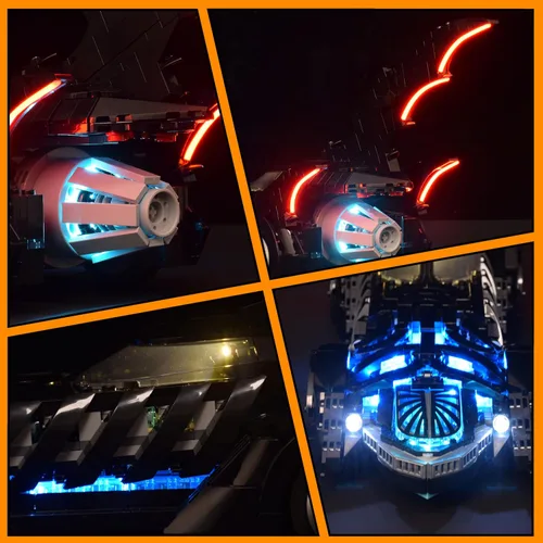 Vista 5 de LightGo Kit LED para Batman Forever Batmobile compatible con Lego 76304 Juego de ladrillos de iluminación no incluido (versión remota)