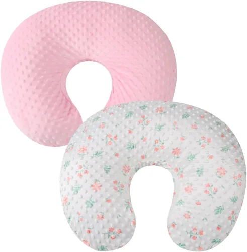 Vista 17 de Set de fundas para almohada de lactancia Dot 2 piezas, fundas ultra suaves compatibles con almohada Boppy, almohada estándar para bebé niño niña