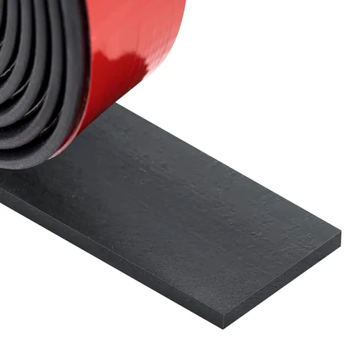 Vista 7 de Tiras de goma de neopreno con parte trasera adhesiva, junta autoadhesiva para acolchado de alfombrilla, 1 pulgada de ancho x 1/5 pulgadas de grosor