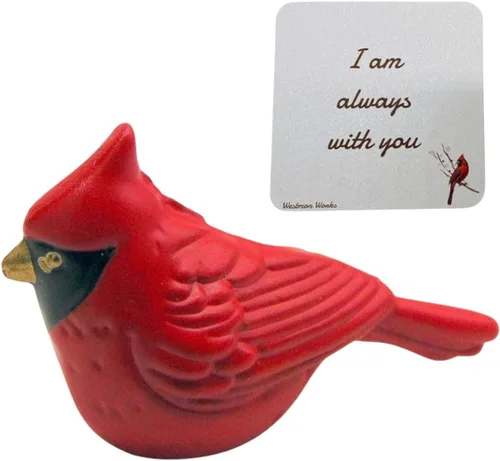 Vista 8 de Westmon Works Cardinal Legend - Juego de dijes de bolsillo, ficha de cristal conmemorativa con tarjeta de historia, Metal, No es una piedra preciosa