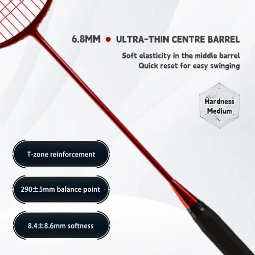 Vista 4 de Raquetas de bádminton, juego de raquetas de bádminton, ofensivas y defensivas, raqueta de entrenamiento profesional ultraligera de carbono compuesto