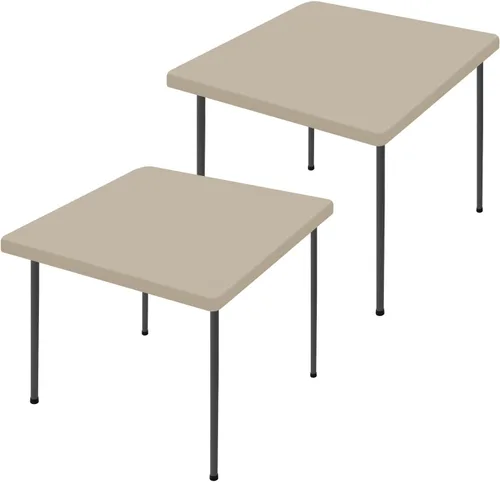 Vista 74 de Moosfor Paquete de 2 manteles rectangulares de elastano de 4 pies, elásticos y ajustables para pícnic, cubierta de mesa de patio elástica y lavable
