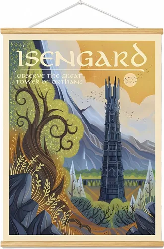 Vista 20 de Meksular Impresiones artísticas de pared de paisaje de la Tierra Media, pintura en lienzo, carteles de fantasía, imágenes de pared, para regalo