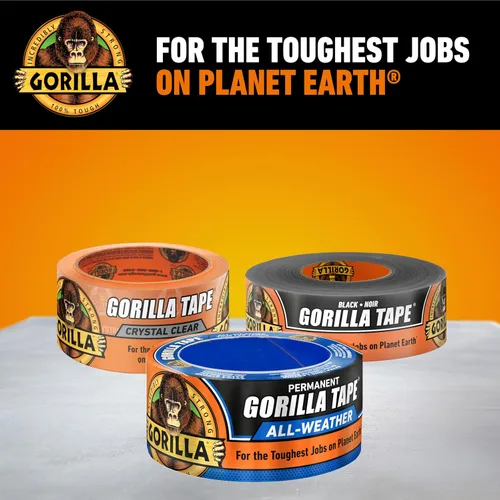 Vista 9 de Gorilla - Cinta impermeable para todo tipo de clima para conductos en exteriores, resistente a los rayos UV y a la temperatura, 1.88 pulgadas x 25