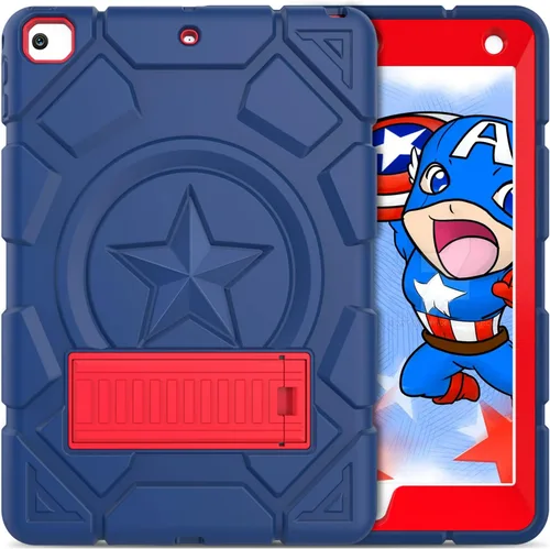 Vista 26 de CCMAO Funda para iPad de 6ª/5ª generación (9.7 pulgadas, 2018/2017), iPad Air de 2ª generación (2014) con soporte, funda protectora híbrida a prueba