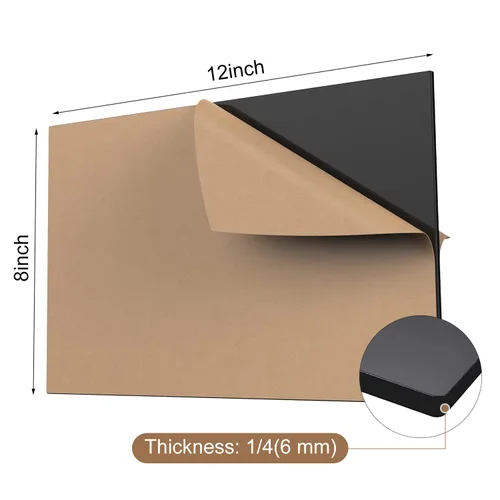 Vista 2 de INTELLIMADE, Hoja acrílica de plexiglás de 8 x 12 pulgadas, panel rectangular de 1/4 pulgadas de grosor, tablero de vidrio de plexiglás fundido