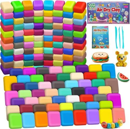 Vista 8 de YOPINSAND Arcilla de Secado al Aire 115 Colores, Arcilla para Modelar para Niños, Juguetes Mágicos de Moldeado DIY con Herramientas, Regalo