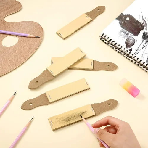Vista 7 de Sacapuntas de papel de lija, sacapuntas de papel de lija para artistas, puntero de lápiz de carbón para adultos, adolescentes, palitos pastel