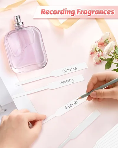 Vista 3 de 250-Pack Pure White Perfume Test Strips: Strong Absorbent Disposable Blotters for Scent Sampling