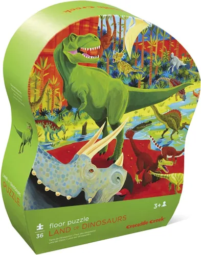 Vista 12 de Crocodile Creek - Rompecabezas de suelo con caja de alta resistencia para almacenamiento, Safari salvaje, Multicolor