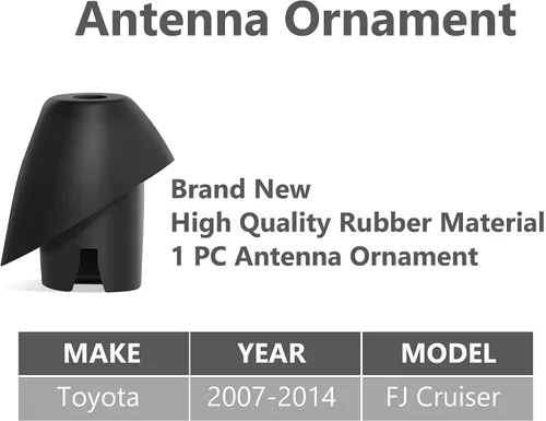 Vista 6 de Anina Base de antena para Toyota FJ Cruiser 2007-2017 Montaje de antena de radio de coche Adorno 8639235032, 8639235031 Antena de goma con ojales