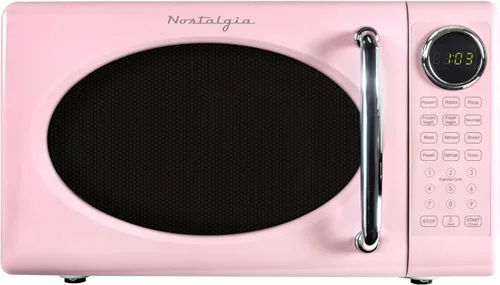 Vista 37 de Nostalgia Retro - Horno de microondas para encimera - Incluye 12 ajustes preprogramados y reloj digital - 0.9 pies cúbicos - 800 vatios - Amarillo