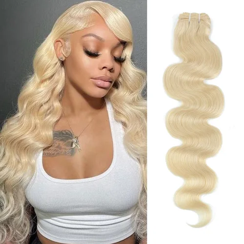 Vista 47 de DMKEEP Extensiones de cabello humano ondulado con cierre, 12, 14, 16+10 pulgadas, 100% cabello virgen brasileño sin procesar, 3 paquetes con cierre